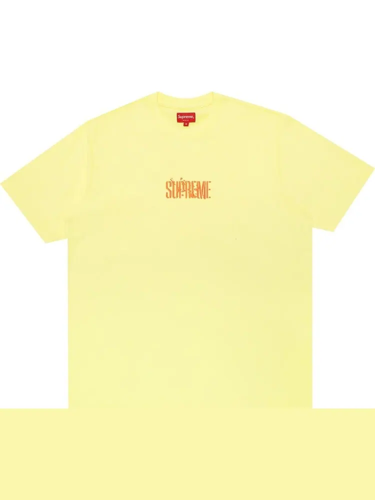 Футболка Supreme Splatter Short-Sleeve Top 'Pale Yellow' — изображение 1 из 1, желтый