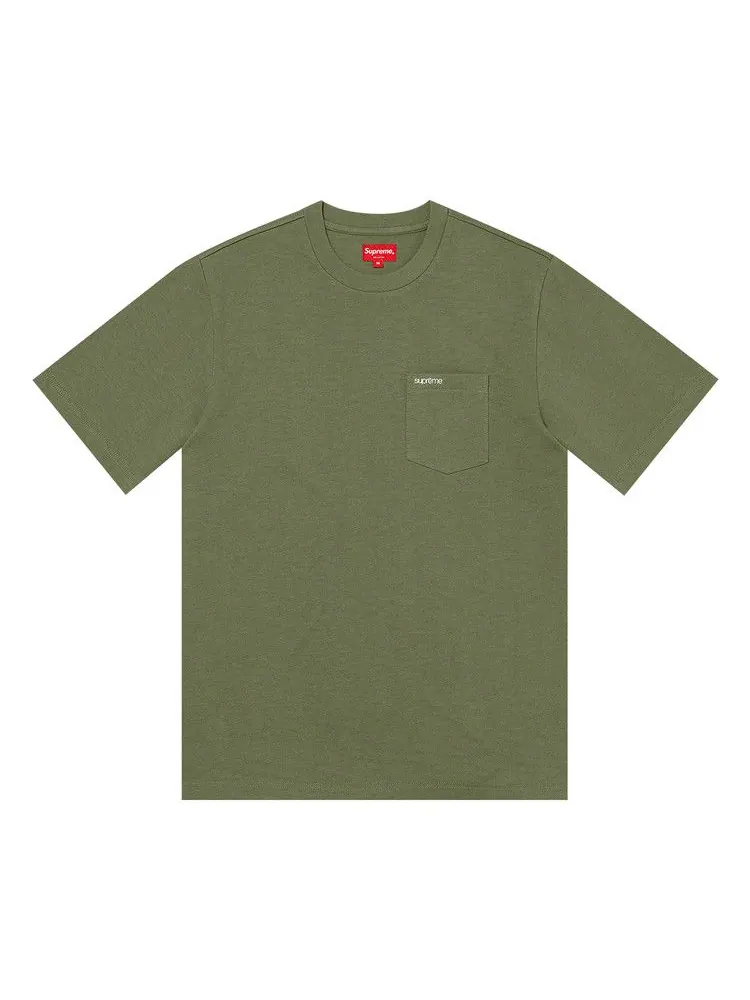 Футболка Supreme Short-Sleeve Pocket Tee — изображение 1 из 1, светлый оливковый