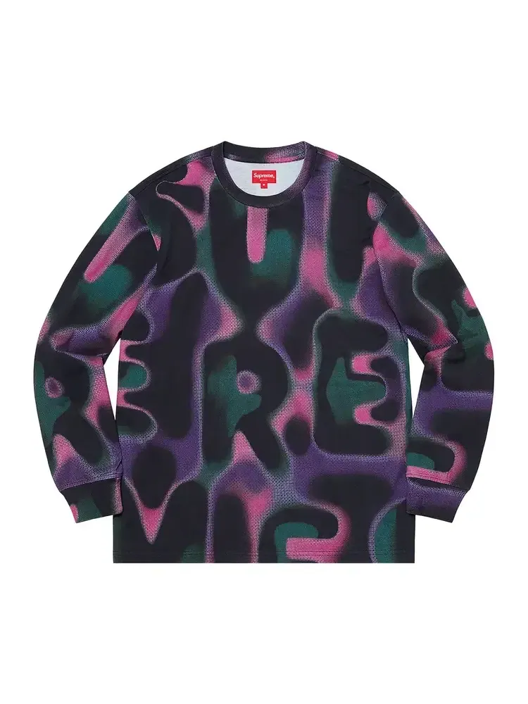 Футболка с длинными рукавами Supreme Half Tone — изображение 1 из 1, черный