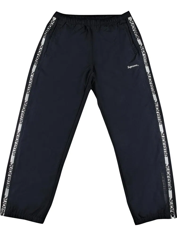 Брюки Supreme Reflective Zip Track Pant 'Black' — изображение 1 из 3, черный