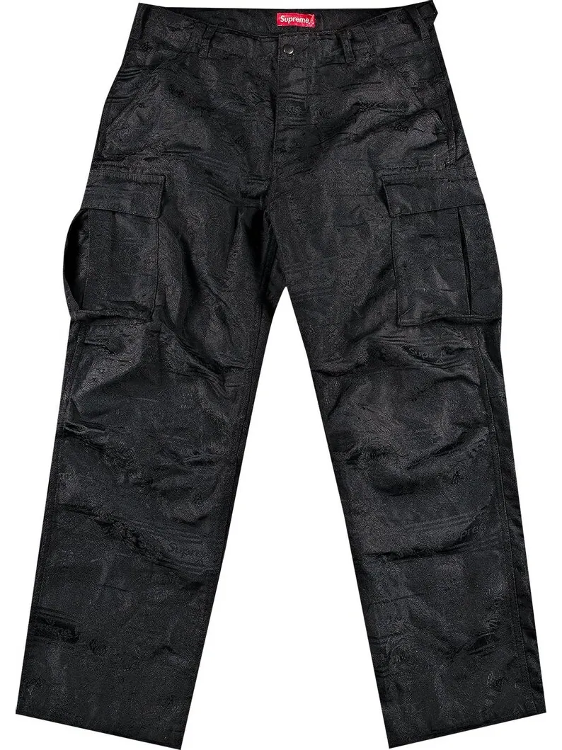Брюки Supreme Floral Tapestry Cargo Pant 'Black' — изображение 1 из 3, черный