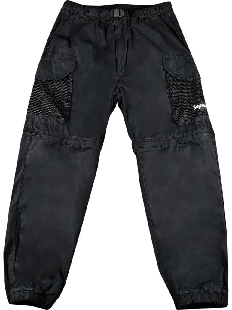 Брюки Supreme Mesh Pocket Belted Cargo Pant 'Black' — изображение 1 из 3, черный