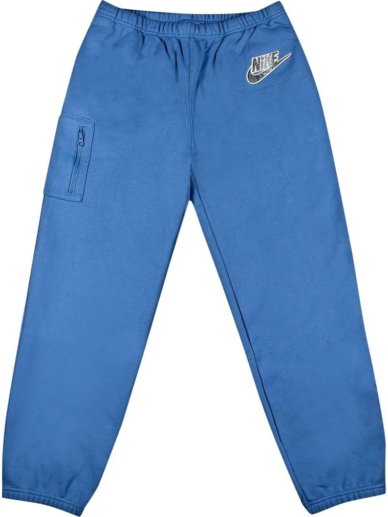 Спортивные брюки Supreme x Nike Cargo Sweatpant Blue — изображение 1 из 3, синий