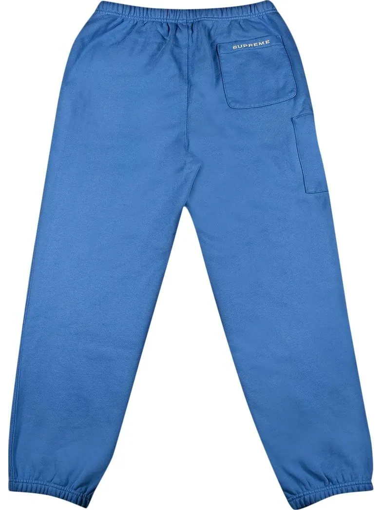 Спортивные брюки Supreme x Nike Cargo Sweatpant Blue — изображение 2 из 3, синий