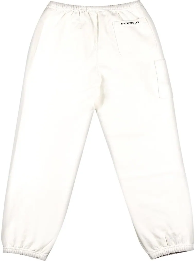 Спортивные брюки Supreme x Nike Cargo Sweatpant 'White' — изображение 2 из 3, белый