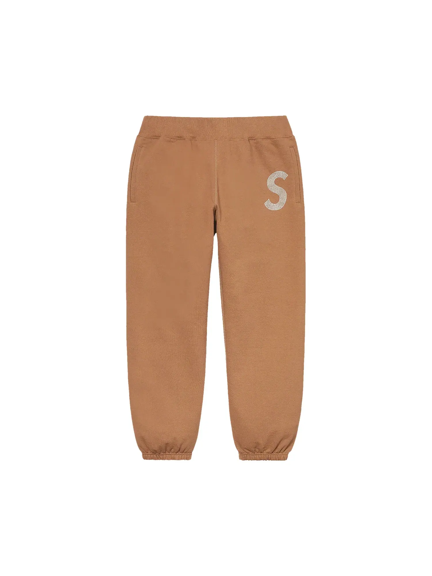 Спортивные штаны Supreme x Swarovski с логотипом S — изображение 1 из 2, коричневый