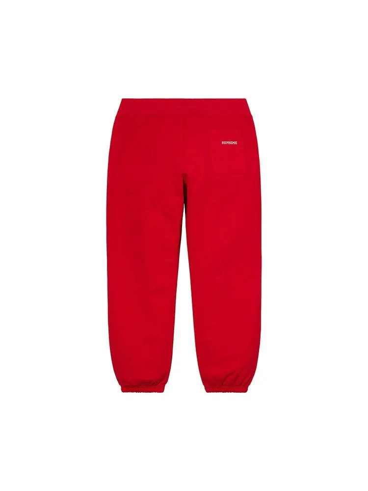 Спортивные брюки Supreme x Swarovski S Logo Sweatpant — изображение 2 из 2, красный
