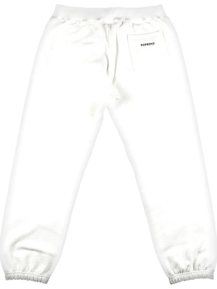 Спортивные брюки Supreme x Swarovski S Logo Sweatpant 'White' — изображение 2 из 3, белый