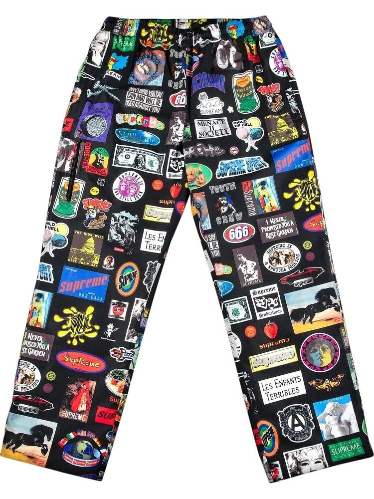 Брюки Supreme GORE-TEX Stickers Pant 'Black' — изображение 1 из 3, черный