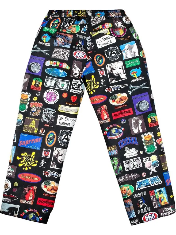 Брюки Supreme GORE-TEX Stickers Pant 'Black' — изображение 2 из 3, черный
