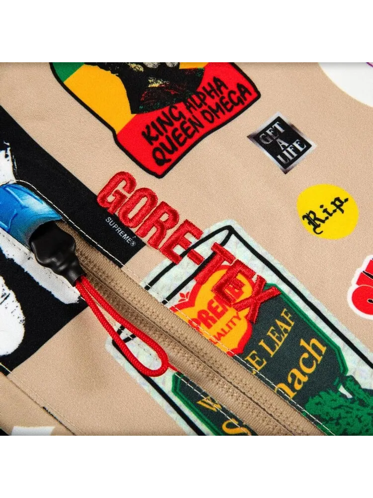 Брюки Supreme GORE-TEX Stickers Pant 'Tan' — изображение 3 из 3, загар