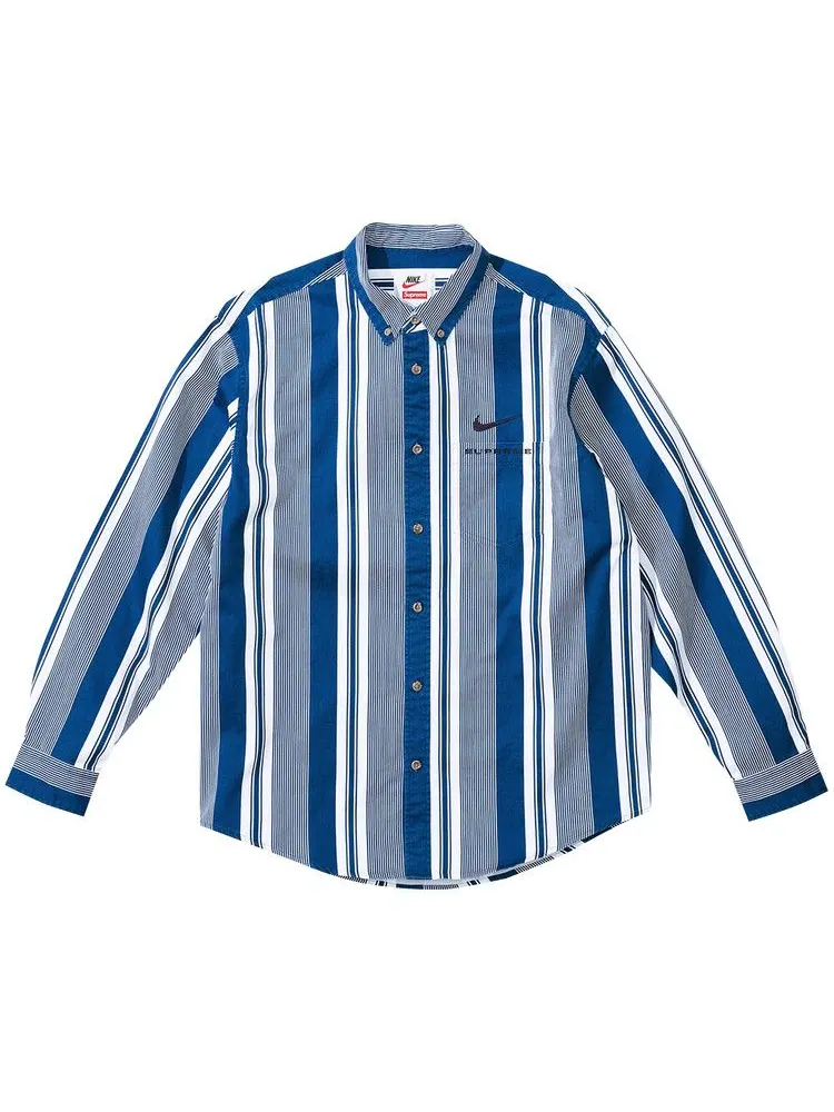 Рубашка Supreme x Nike Cotton Twill Shirt — изображение 1 из 1, синий
