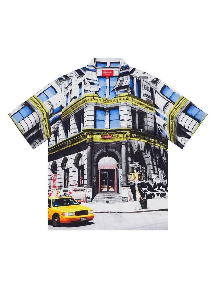 Рубашка Supreme 190 Bowery Rayon Short-Sleeve Shirt Multicolor — изображение 1 из 1, мульти