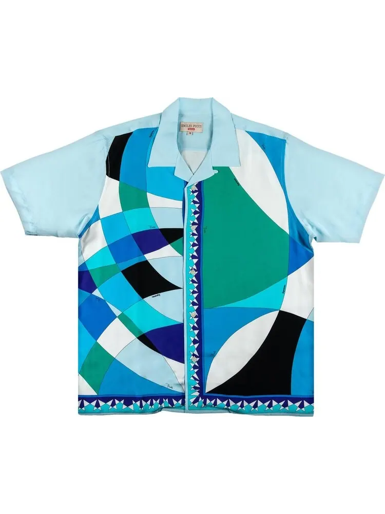 Рубашка Supreme x Emilio Pucci Short-Sleeve Shirt 'Blue' — изображение 1 из 2, мульти