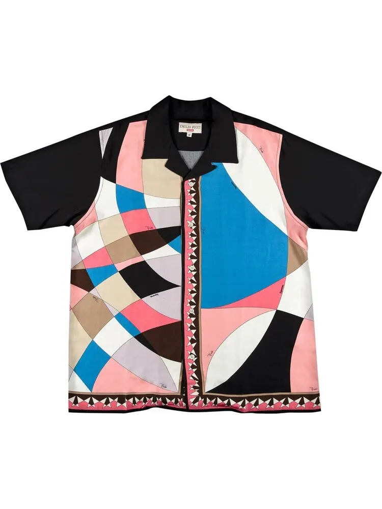 Рубашка Supreme x Emilio Pucci Short-Sleeve Shirt 'Dusty Pink' — изображение 1 из 2, мульти