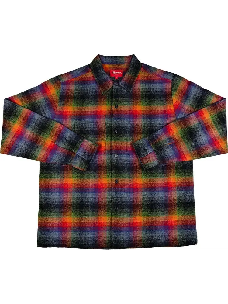 Рубашка Supreme Plaid Flannel Shirt 'Multicolor' — изображение 1 из 2, мульти
