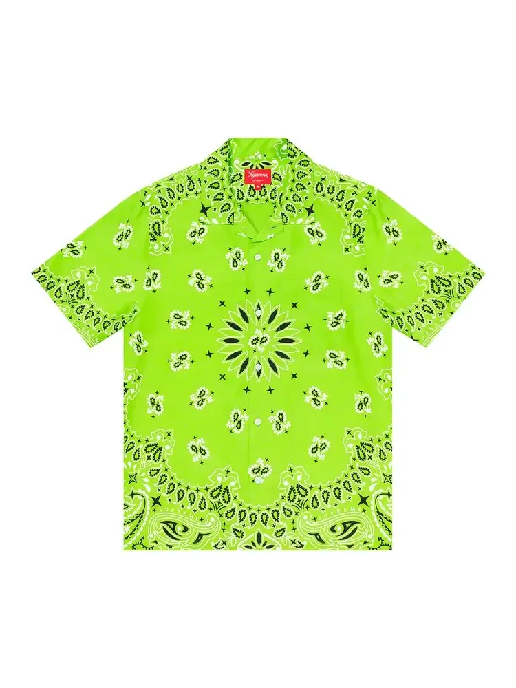 Шелковая футболка с коротким рукавом Supreme Bandana — изображение 1 из 1, зеленый