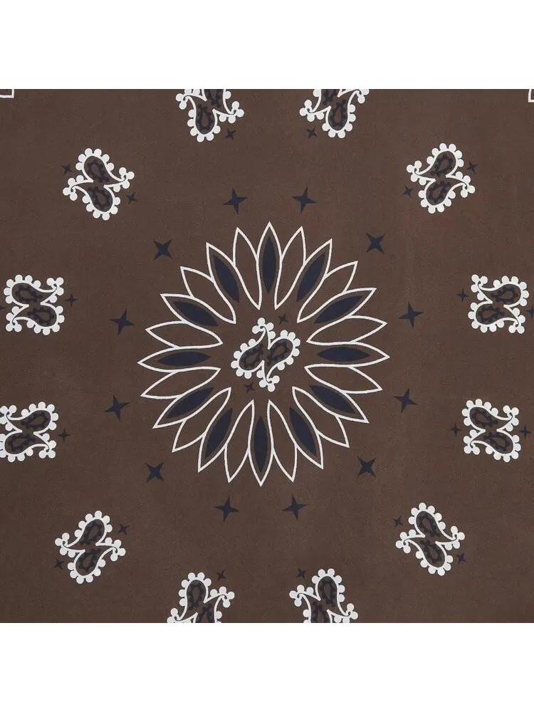 Рубашка Supreme Bandana Silk Short-Sleeve Shirt 'Brown' — изображение 3 из 3, коричневый