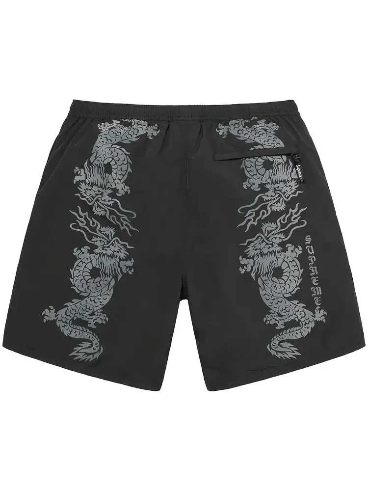 Шорты Supreme Dragon Water Short 'Black' — изображение 2 из 2, черный