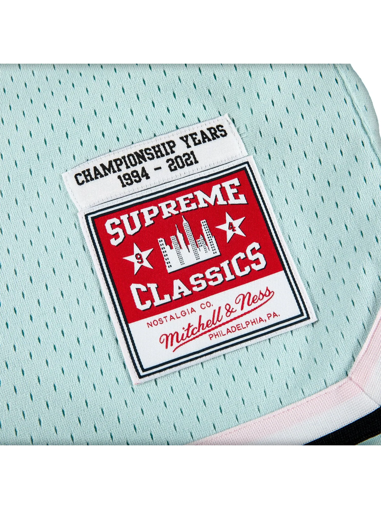 Баскетбольные шорты Supreme x Mitchel And Ness — изображение 3 из 3, голубой