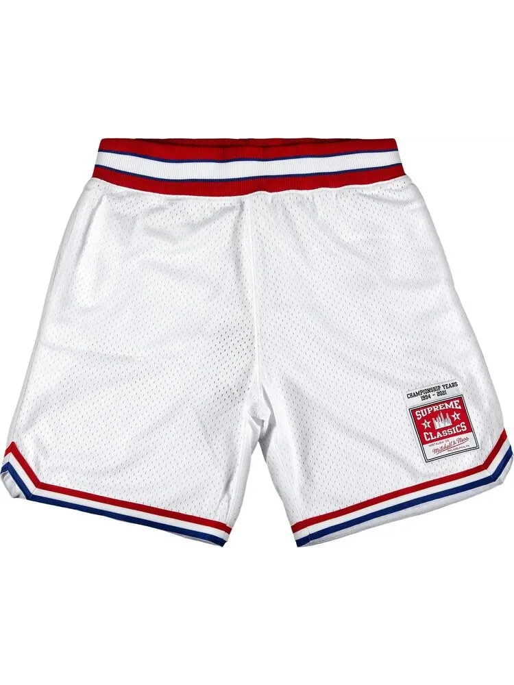 Шорты Supreme x Mitchel And Ness Basketball Short 'White' — изображение 1 из 3, белый