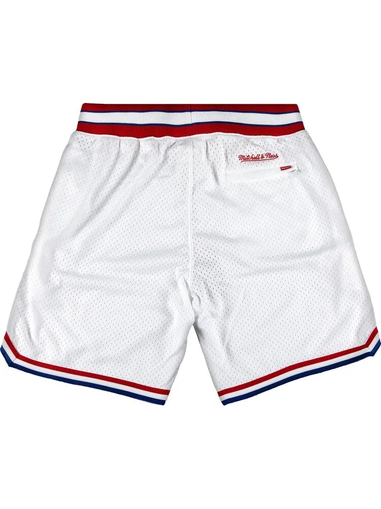 Шорты Supreme x Mitchel And Ness Basketball Short 'White' — изображение 2 из 3, белый