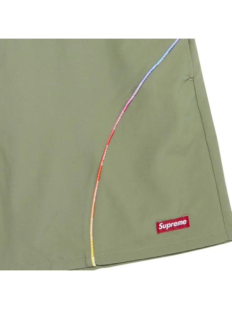 Шорты Supreme Gradient Piping Water Short Olive — изображение 3 из 3, зеленый