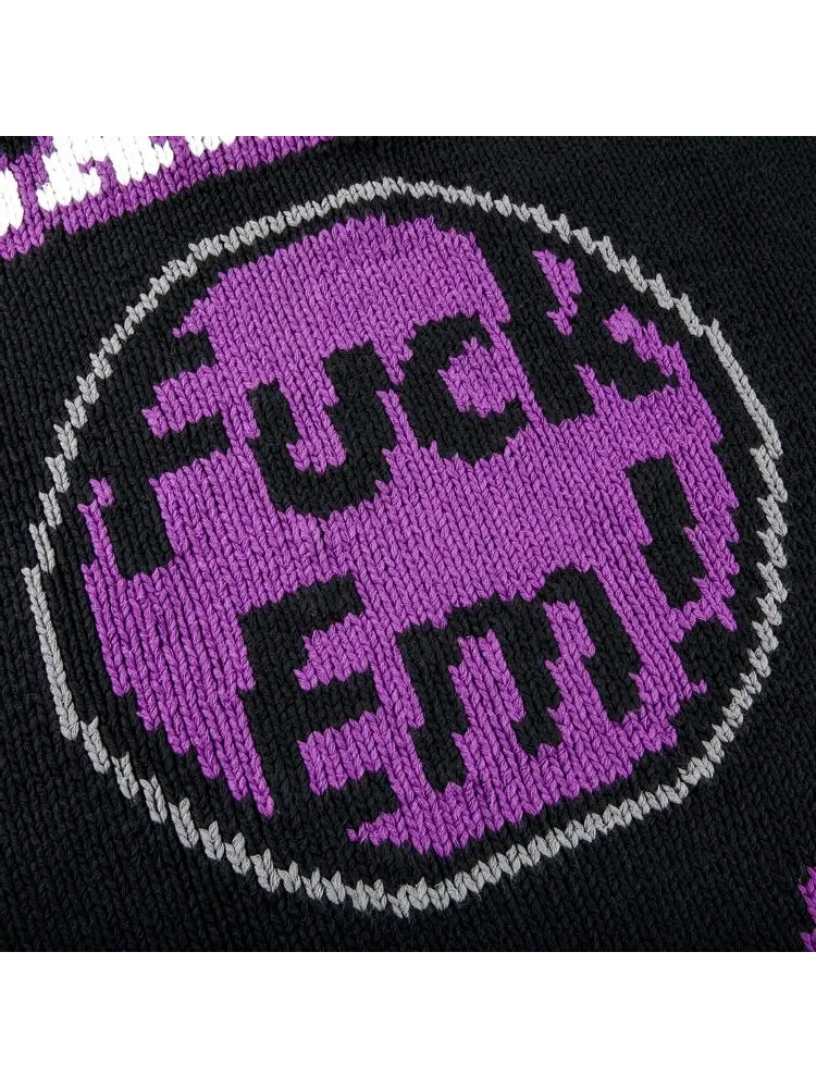 Свитер Supreme x Hysteric Glamour Logos Zip Up Sweater 'Black' — изображение 3 из 3, черный
