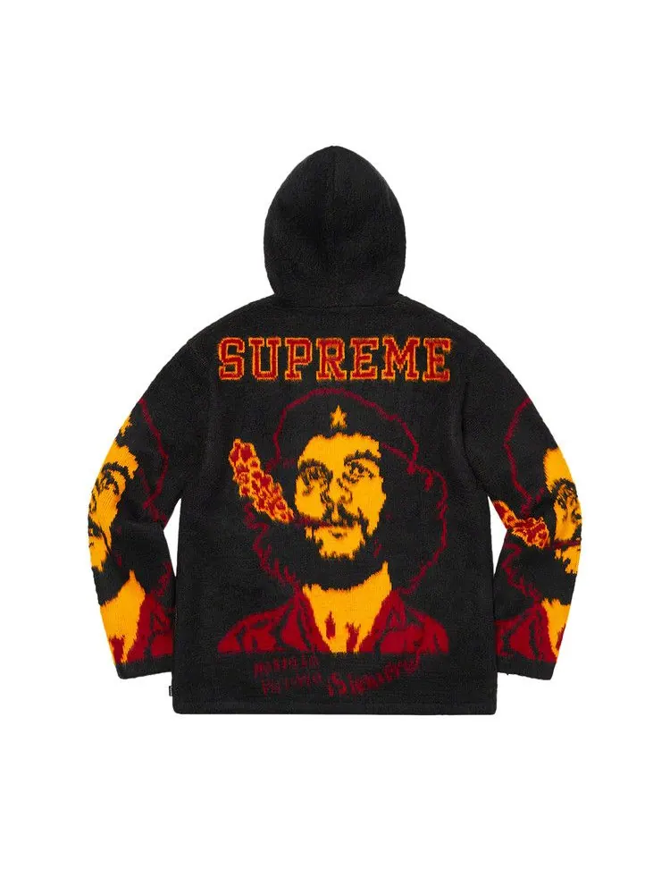 Свитер Supreme Che Hooded Zip Up Sweater — изображение 2 из 2, черный
