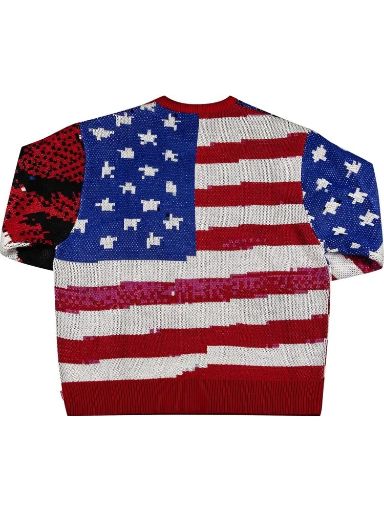 Свитер Supreme Digital Flag Sweater 'Red' — изображение 2 из 3, красный