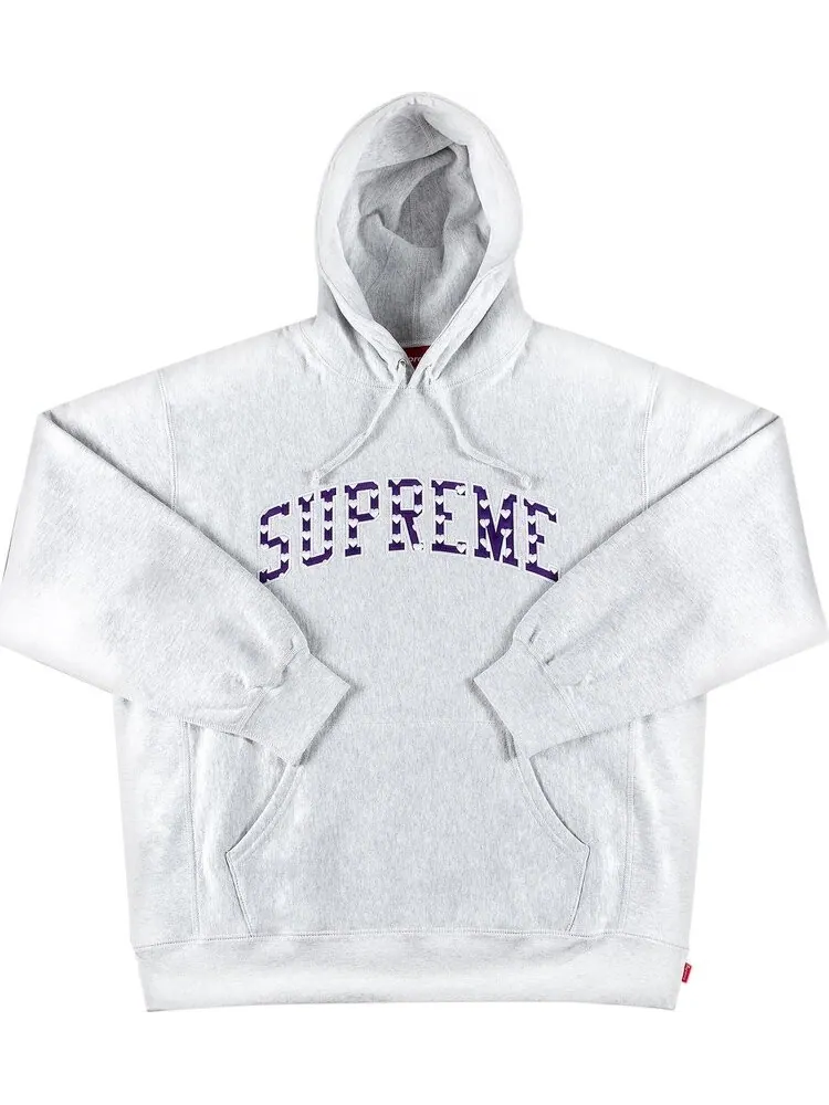 Толстовка Supreme Hearts Arc Hooded Sweatshirt 'Ash Grey' — изображение 1 из 2, серый