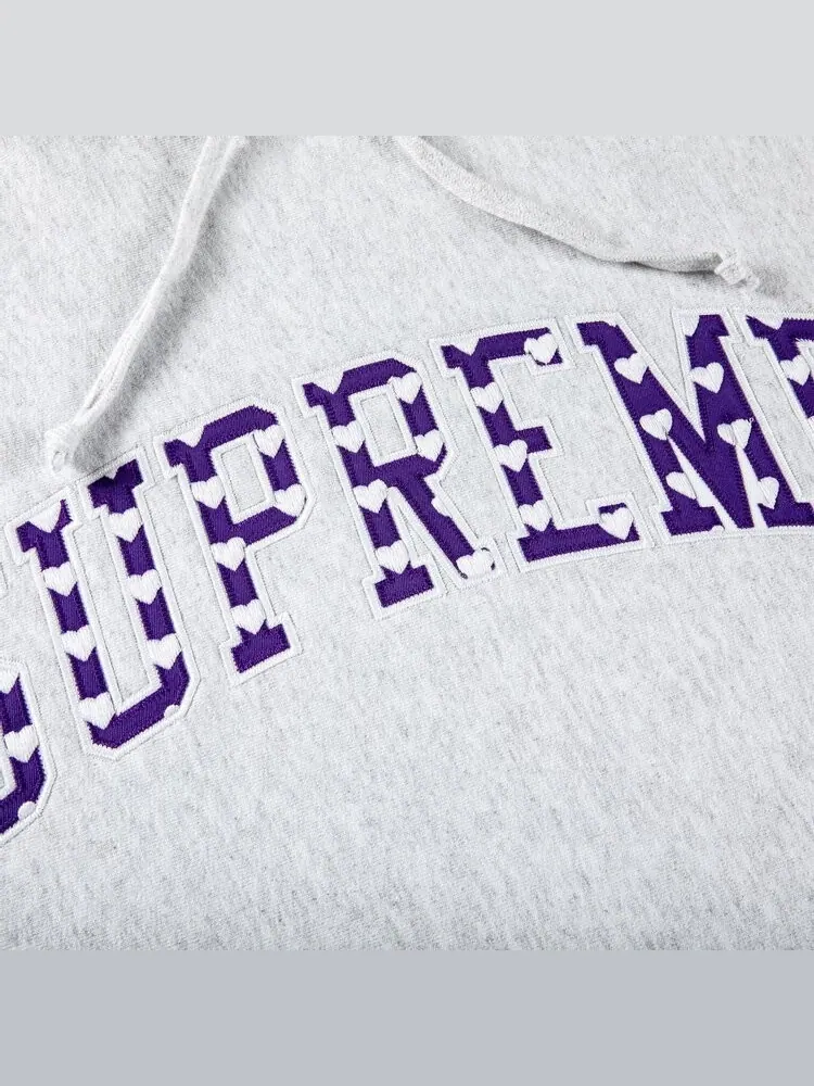 Толстовка Supreme Hearts Arc Hooded Sweatshirt 'Ash Grey' — изображение 2 из 2, серый