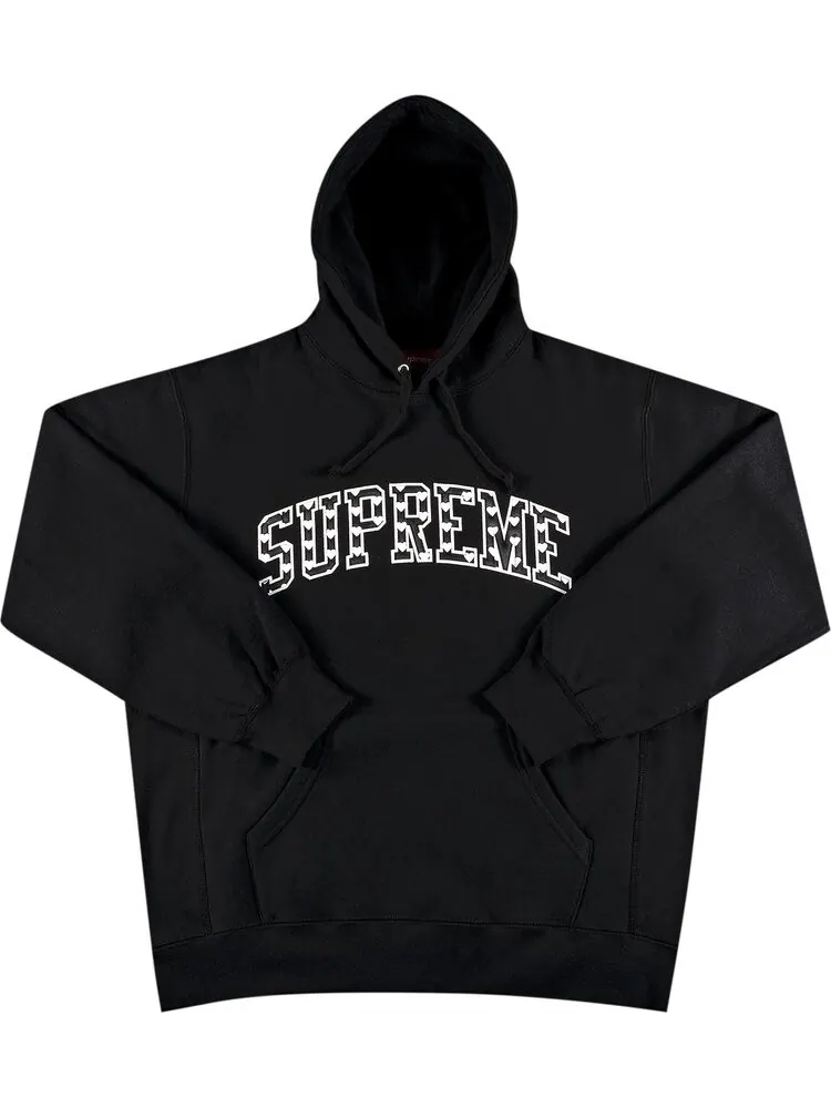 Толстовка Supreme Hearts Arc Hooded Sweatshirt 'Black' — изображение 1 из 2, черный