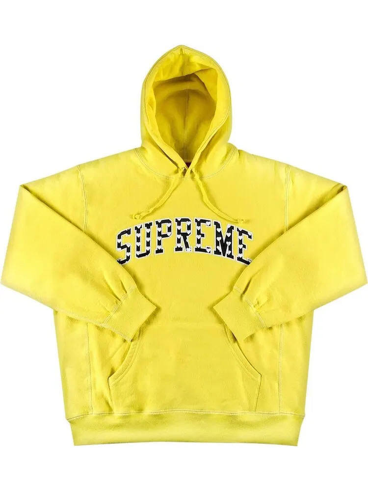 Толстовка Supreme Hearts Arc Hooded Sweatshirt 'Light Lemon' — изображение 1 из 2, желтый