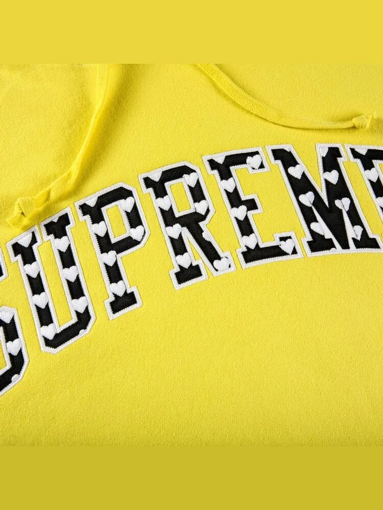 Толстовка Supreme Hearts Arc Hooded Sweatshirt 'Light Lemon' — изображение 2 из 2, желтый