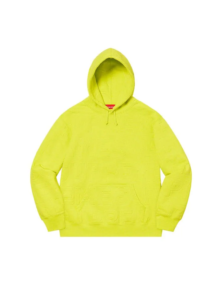 Толстовка Supreme Embossed Logos Hooded Sweatshirt — изображение 1 из 1, зеленый