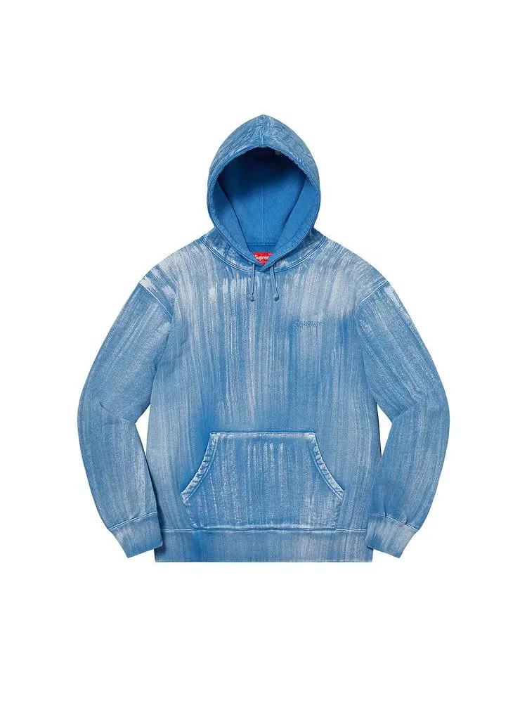 Толстовка Supreme Brush Stroke Hooded Sweatshirt, Pale Royal — изображение 1 из 2, синий