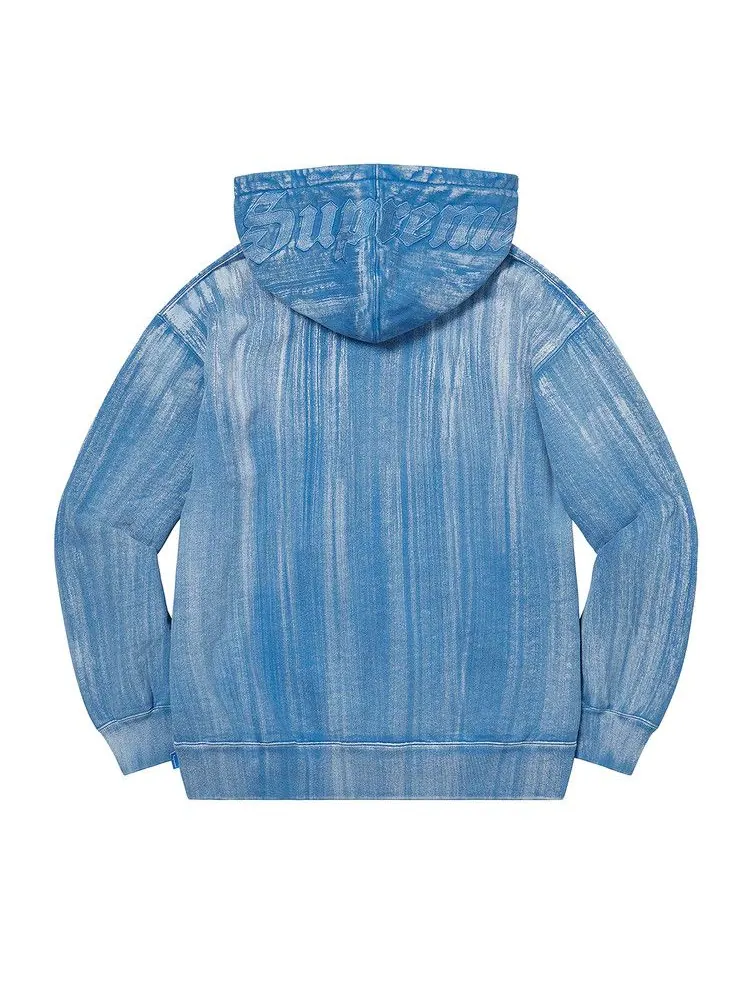Толстовка Supreme Brush Stroke Hooded Sweatshirt, Pale Royal — изображение 2 из 2, синий