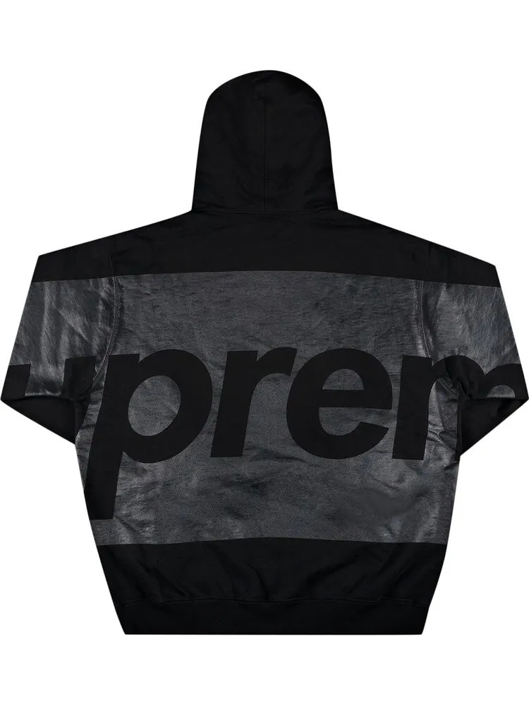 Толстовка Supreme Big Logo Hooded Sweatshirt 'Black' — изображение 2 из 3, черный
