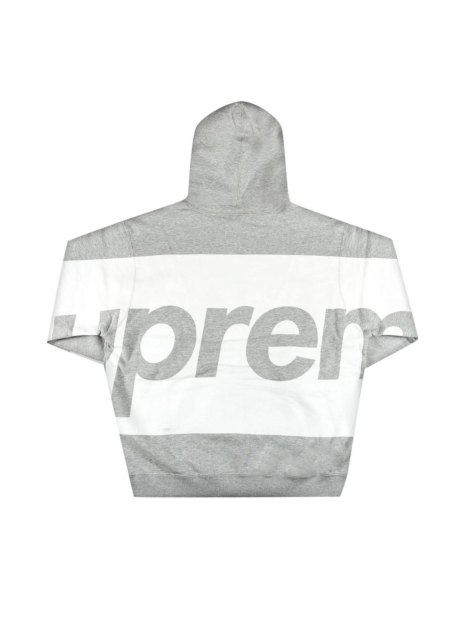 Толстовка с капюшоном Supreme с большим логотипом — изображение 2 из 3, серый