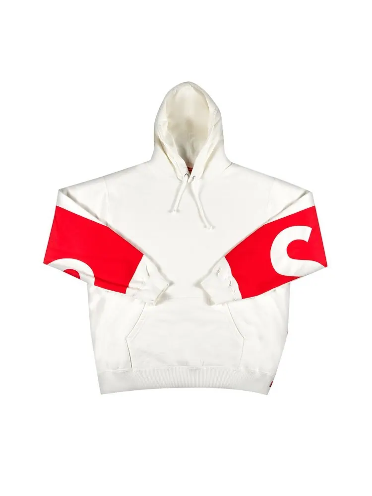 Толстовка Supreme Big Logo Hooded Sweatshirt 'White' — изображение 1 из 3, белый