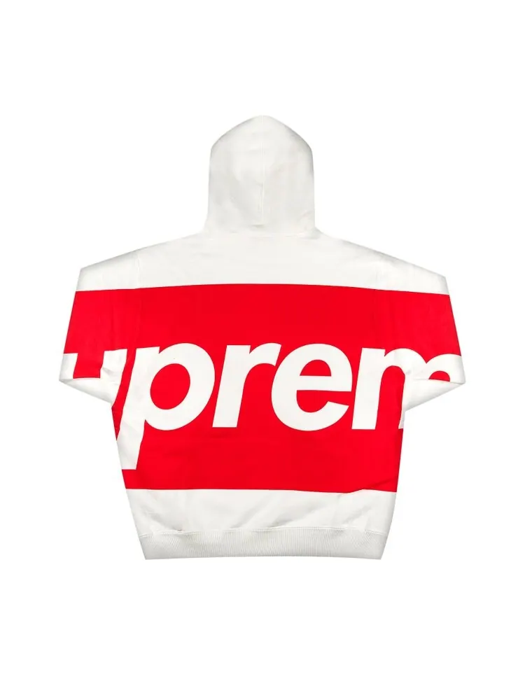 Толстовка Supreme Big Logo Hooded Sweatshirt 'White' — изображение 2 из 3, белый
