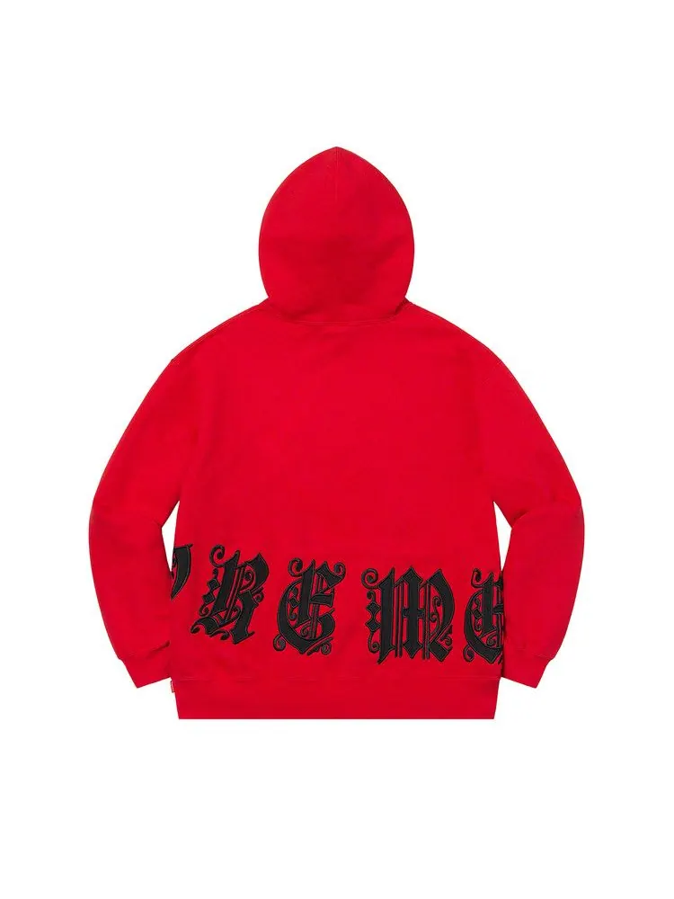 Толстовка Supreme Old English Wrap Hooded Sweatshirt — изображение 2 из 2, красный