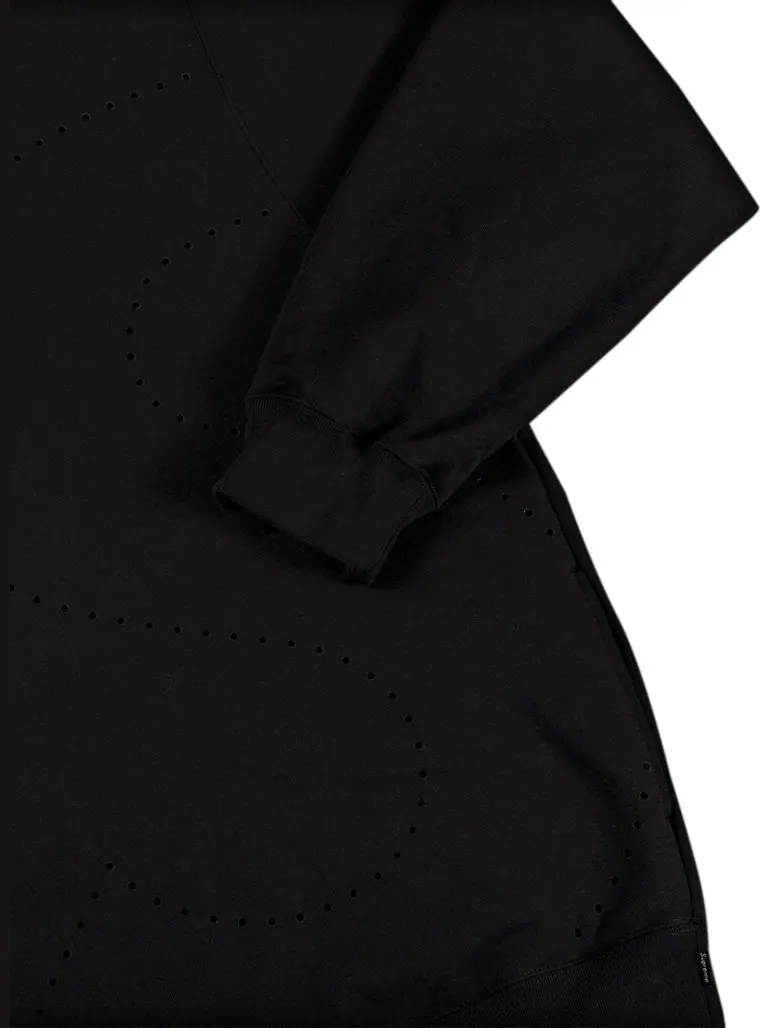 Толстовка Supreme Laser Cut S Logo Hooded Sweatshirt 'Black' — изображение 2 из 2, черный