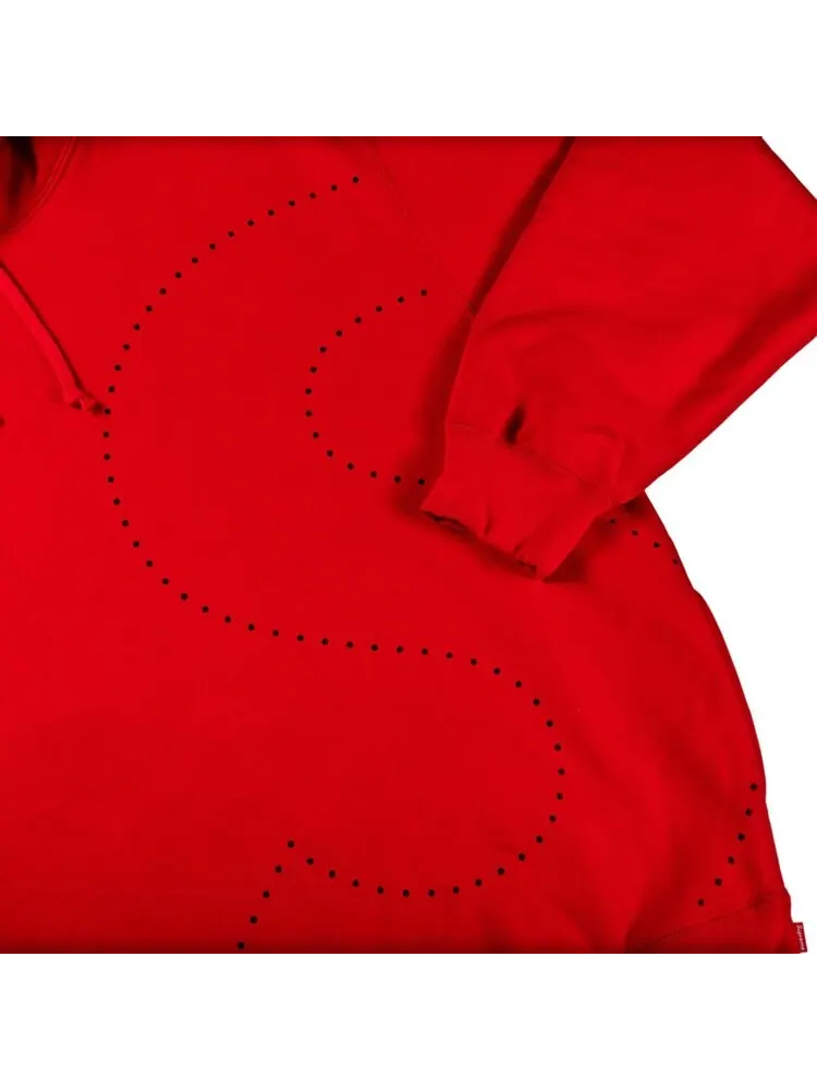 Толстовка Supreme Laser Cut S Logo Hooded Sweatshirt 'Red' — изображение 2 из 2, красный