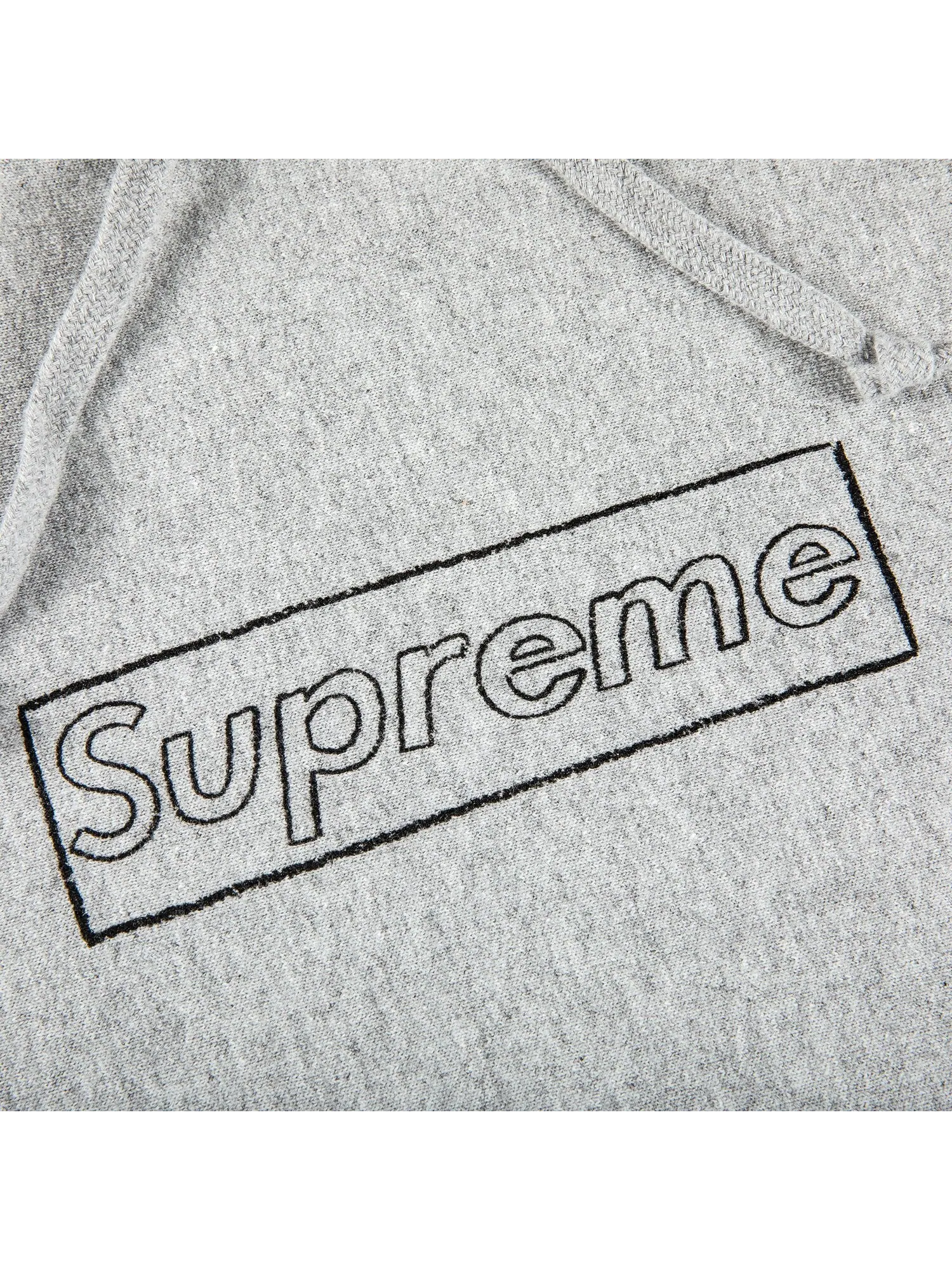 Толстовка с капюшоном Supreme x KAWS Chalk Logo — изображение 2 из 2, серый