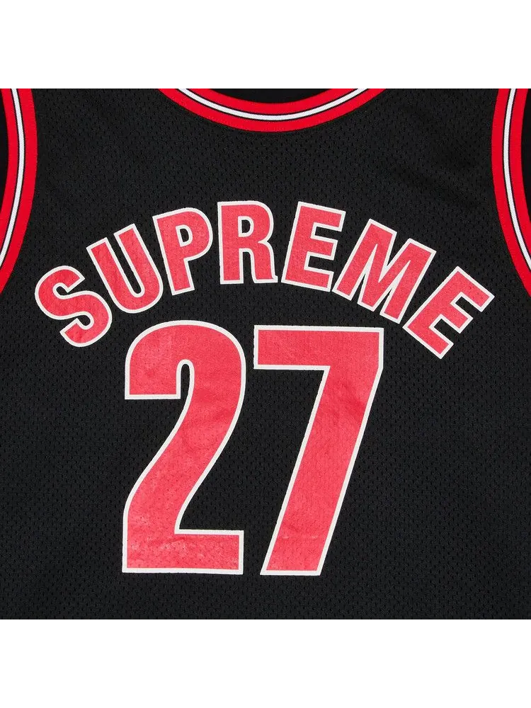 Толстовка Supreme Basketball Jersey Hooded Sweatshirt — изображение 3 из 3, черный