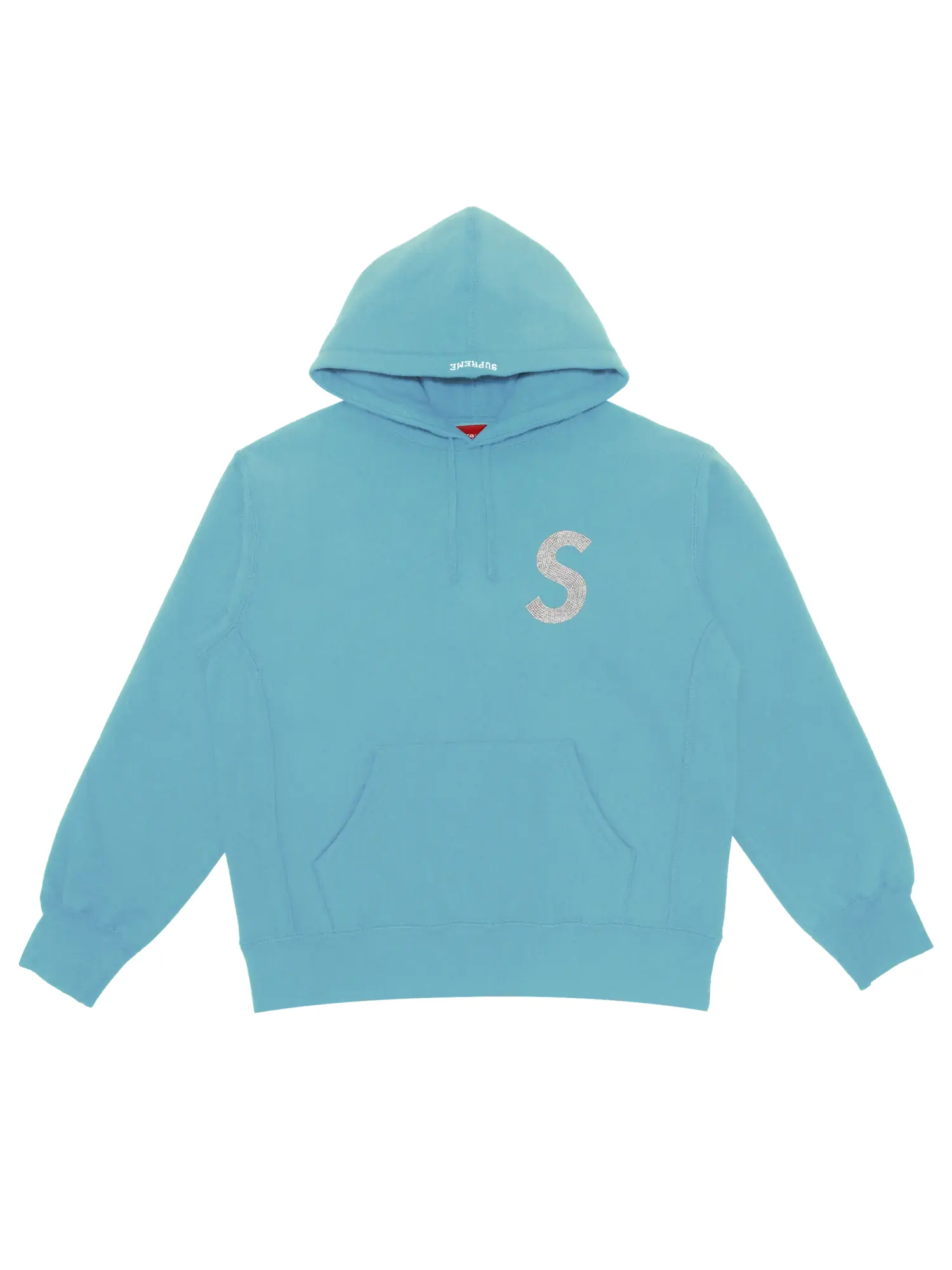 Толстовка с капюшоном и логотипом Supreme x Swarovski S — изображение 1 из 1, светлый голубой