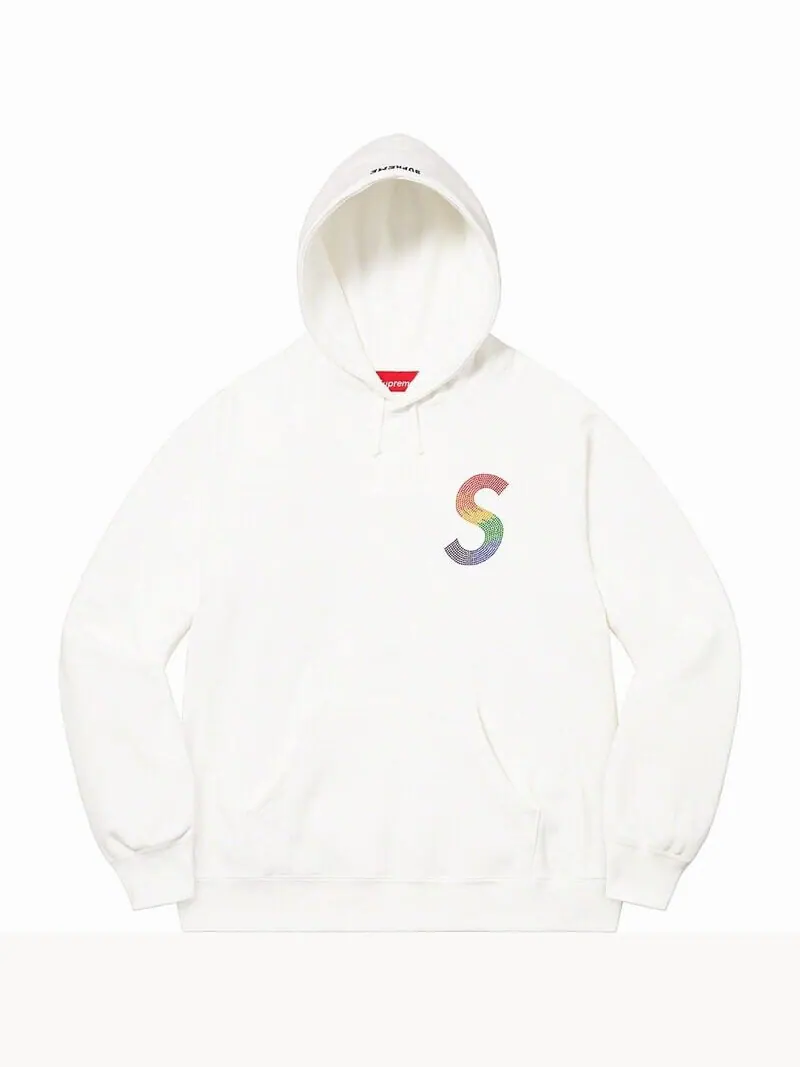 Худи Supreme x Swarovski S Logo — изображение 1 из 2, белый
