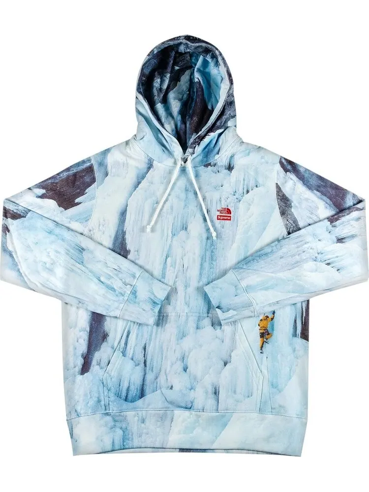 Толстовка Supreme x The North Face Ice Climb Hooded Sweatshirt 'Multicolor' — изображение 1 из 3, синий